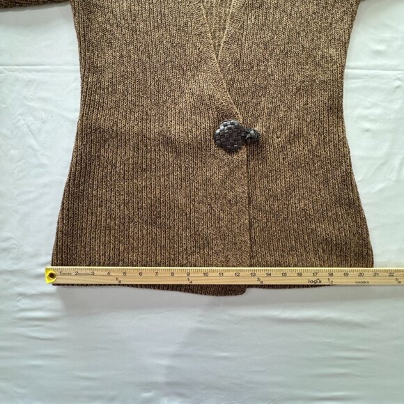 Ralph Lauren Cardigan Sweater Women's S Brown 100% Cotton Knitwear - Casual - Picture 12 of 13